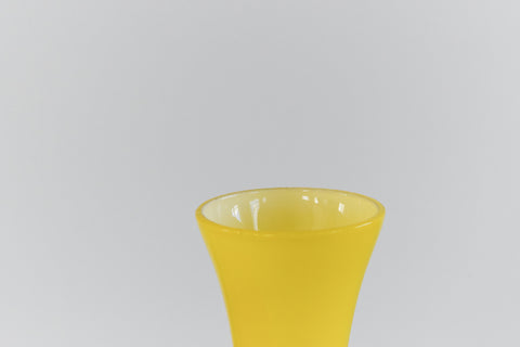 Vintage Yellow Opaline Glass Vase