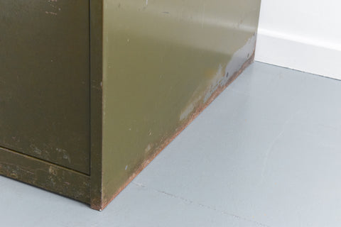 Vintage Green Metal Filing Cabinet by Remington