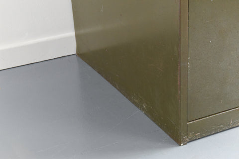 Vintage Green Metal Filing Cabinet by Remington