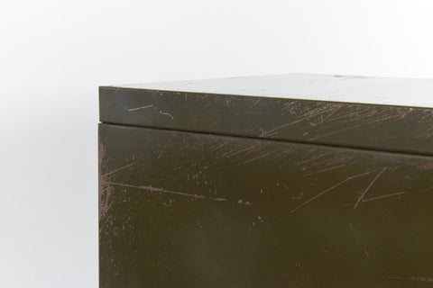 Vintage Green Metal Filing Cabinet by Remington