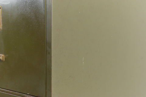 Vintage Green Metal Filing Cabinet by Remington