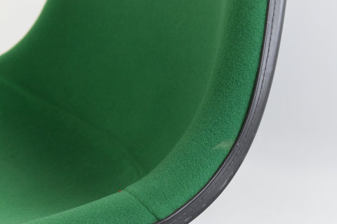 Vintage Single Green Upholstered Stacking DSS Eames Chair for Herman Miller