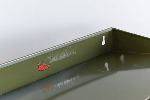 Vintage Green Metal Desk Tidy / Letter / Paper Rack by Veteran Series