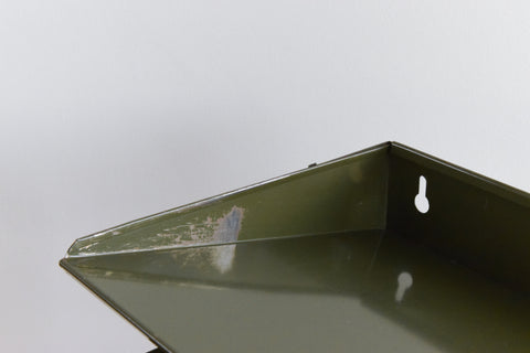 Vintage Green Metal Desk Tidy / Letter / Paper Rack by Veteran Series