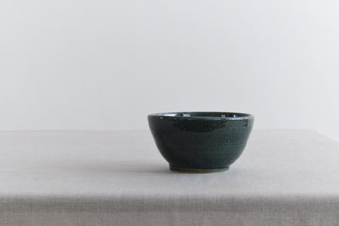 Vintage Green and Blue Small Studio Pottery Bowl by Youghal Pottery of Ireland