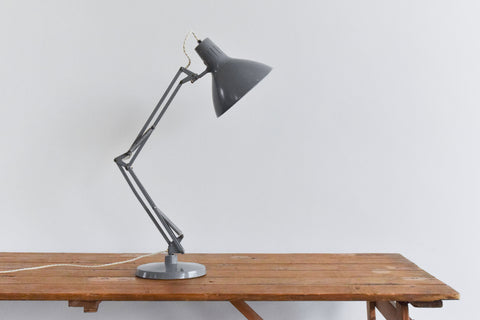 Vintage Grey Anglepoise Lamp by Luxo of Norway