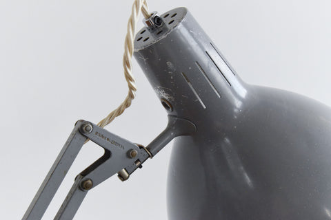 Vintage Grey Anglepoise Lamp by Luxo of Norway