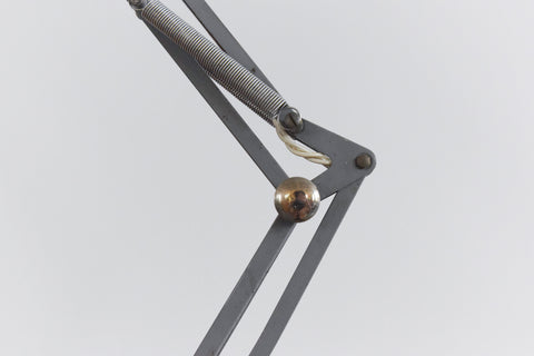 Vintage Grey Anglepoise Lamp by Luxo of Norway