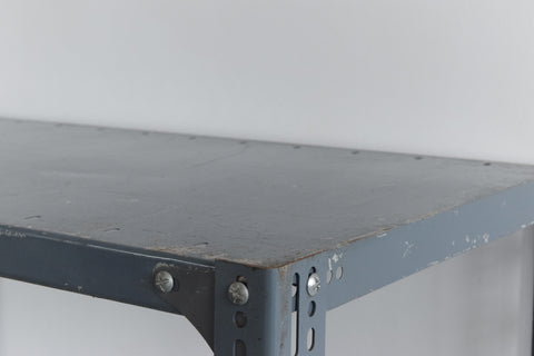 Vintage Grey Blue Dexion Industrial Adjustable Metal Shelving