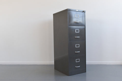 Vintage Grey Metal Filing Cabinet by Art Metal