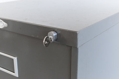 Vintage Grey Metal Filing Cabinet by Art Metal