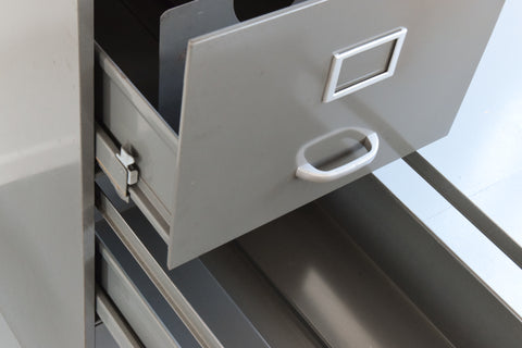 Vintage Grey Metal Filing Cabinet by Art Metal
