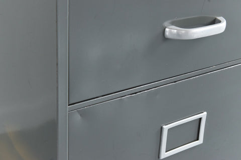 Vintage Grey Metal Filing Cabinet by Art Metal