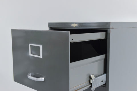Vintage Grey Metal Filing Cabinet by Art Metal