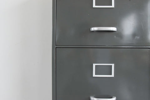 Vintage Grey Metal Filing Cabinet by Art Metal