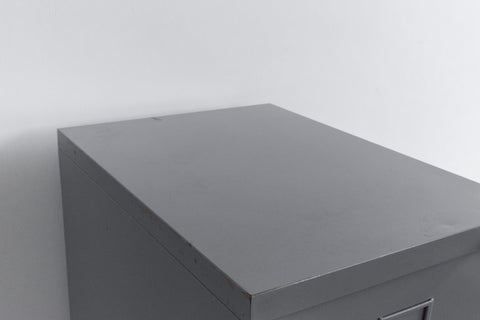 Vintage Grey Metal Filing Cabinet by Constructors Ltd.
