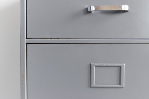 Vintage Grey Metal Filing Cabinet by Constructors Ltd.