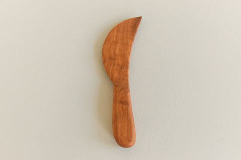 Vintage Hand Carved Wooden Cheese Knife