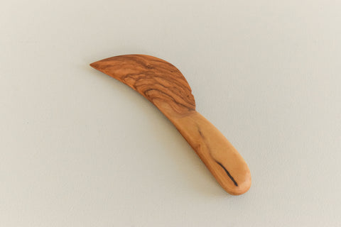 Vintage Hand Carved Wooden Cheese Knife