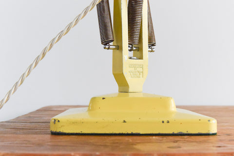 Vintage Yellow Herbert Terry & Sons Anglepoise Lamp Model No. 1227