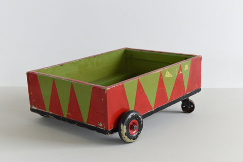 Vintage Handmade Wooden Toy Trailer