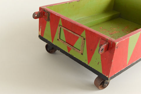 Vintage Handmade Wooden Toy Trailer