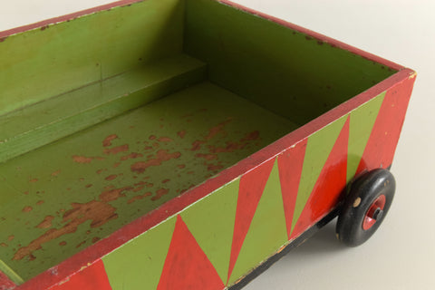 Vintage Handmade Wooden Toy Trailer