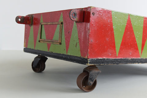 Vintage Handmade Wooden Toy Trailer