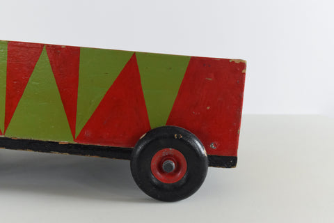 Vintage Handmade Wooden Toy Trailer