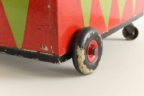 Vintage Handmade Wooden Toy Trailer