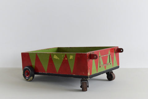 Vintage Handmade Wooden Toy Trailer