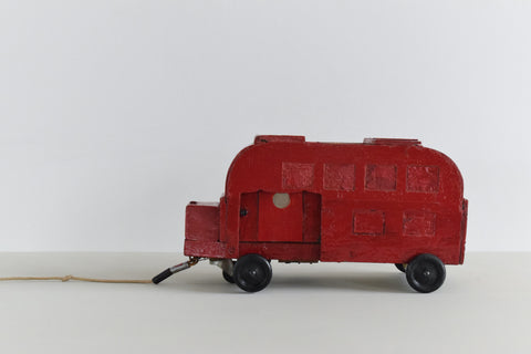 Vintage Handmade Wooden Toy Bus