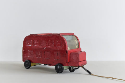 Vintage Handmade Wooden Toy Bus