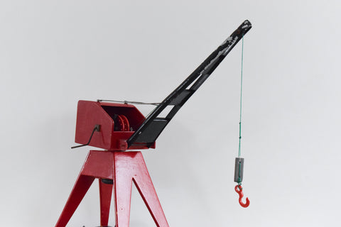 Vintage Handmade Wooden Toy Crane