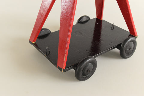 Vintage Handmade Wooden Toy Crane