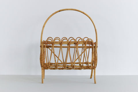 Vintage Bamboo Magazine Rack
