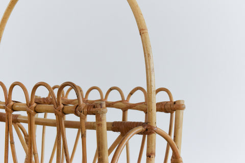 Vintage Bamboo Magazine Rack