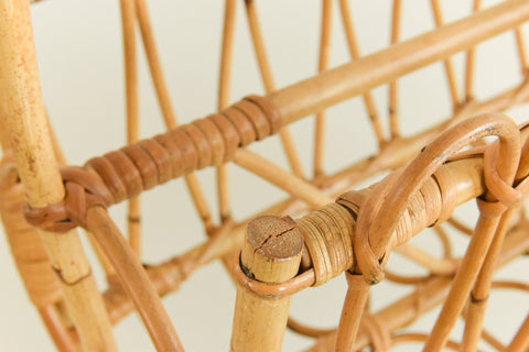 Vintage Bamboo Magazine Rack