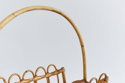 Vintage Bamboo Magazine Rack