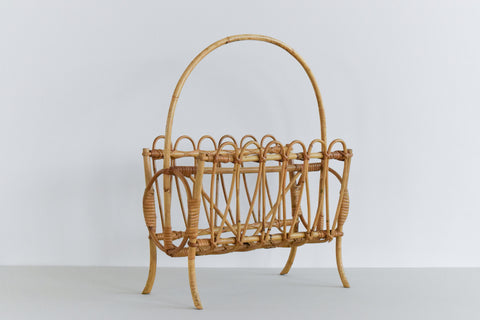 Vintage Bamboo Magazine Rack