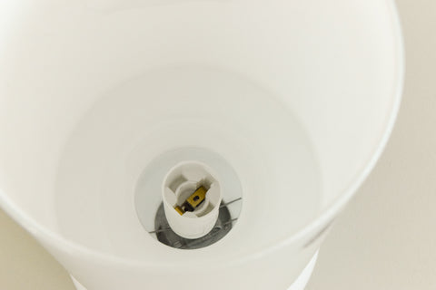 Vintage IKEA Small White Glass LYKTA Lamp