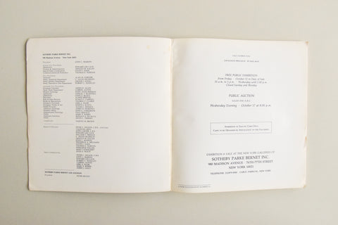 Vintage Important 19th and 20th Century Paintings and Sculpture Auction Catalogue by Sotherby Parke Bernet Inc