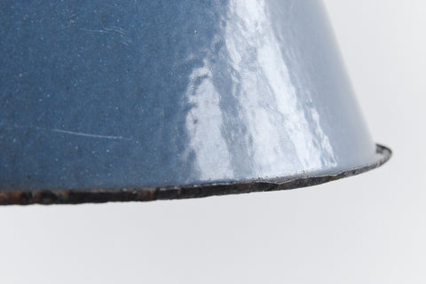 Vintage Industrial Blue Enamel Pendant Light Shade