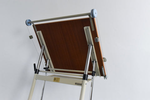 Vintage Industrial Wooden and Metal Framed Architect's Drafting Board by Neolt