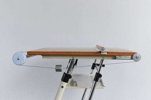 Vintage Industrial Wooden and Metal Framed Architect's Drafting Board by Neolt