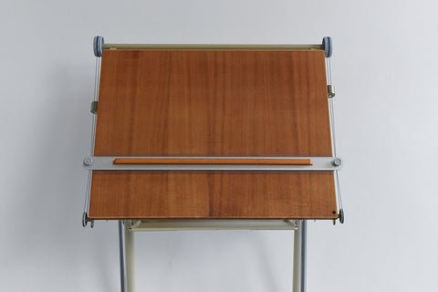 Vintage Industrial Wooden and Metal Framed Architect's Drafting Board by Neolt