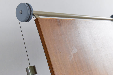 Vintage Industrial Wooden and Metal Framed Architect's Drafting Board by Neolt