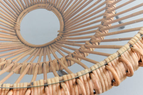 Vintage Italian Bamboo Coffee Table by Franco Albini