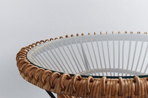 Vintage Italian Bamboo Coffee Table by Franco Albini