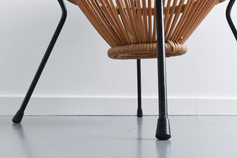 Vintage Italian Bamboo Coffee Table by Franco Albini